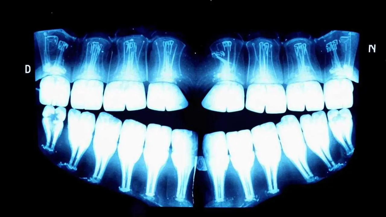 instrument fragment in a tooth