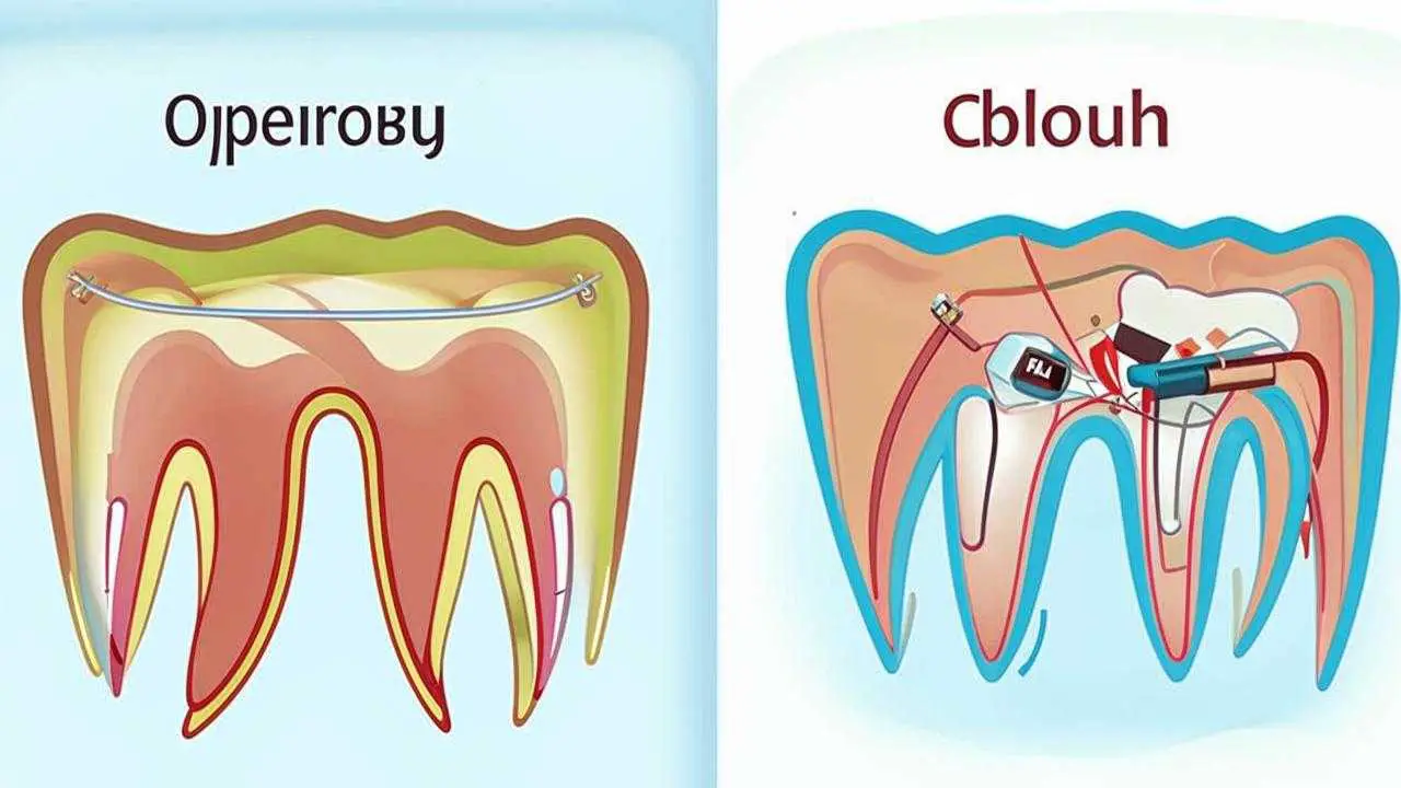 Open and closed dental curettage