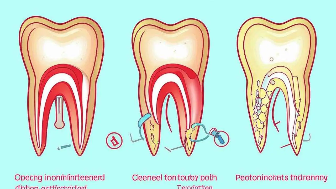 Steps of tooth depulping before prosthetics